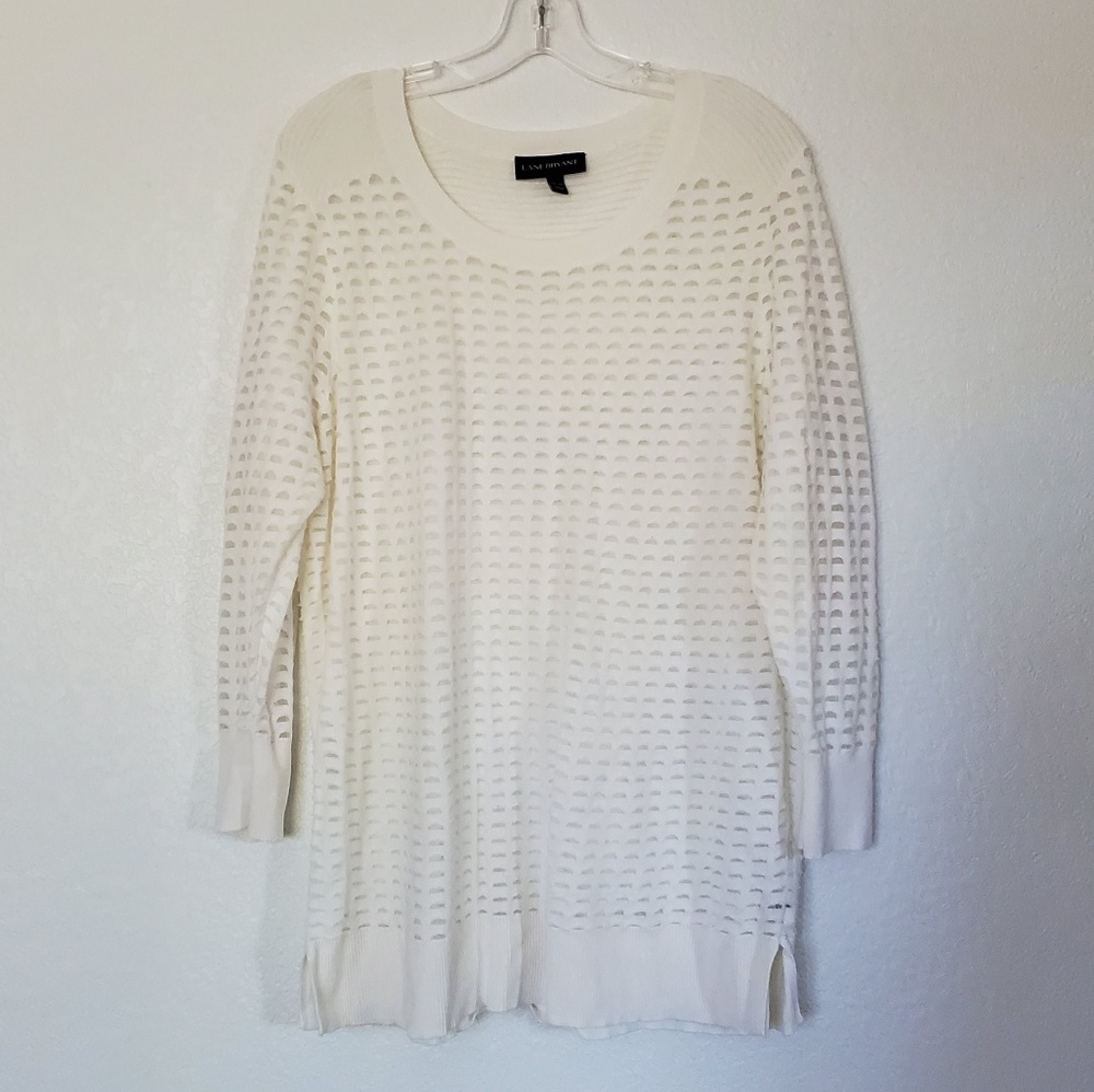 Open Knit Sheer Cut Out Sweater